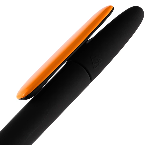 Ручка шариковая Prodir DS5 TRR-P Soft Touch, черная с оранжевым Ручка шариковая Prodir DS5 TRR-P Soft Touch, черная с оранжевым