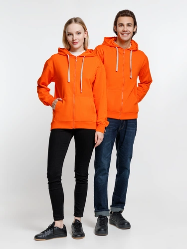 Толстовка на молнии с капюшоном Siverga, оранжевая Толстовка на молнии с капюшоном Siverga, оранжевая