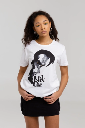 Футболка «Меламед. Nick Cave», белая Футболка «Меламед. Nick Cave», белая