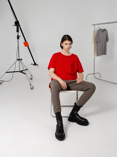 Футболка унисекс Kosmos 1.0, красная Футболка унисекс Kosmos 1.0, красная