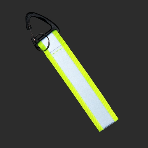 Светоотражающий брелок Flashline, серый с зеленым Светоотражающий брелок Flashline, серый с зеленым