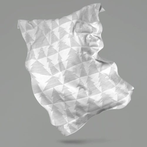 Плед «Танцующий лес», белый с серебристым Плед «Танцующий лес», белый с серебристым