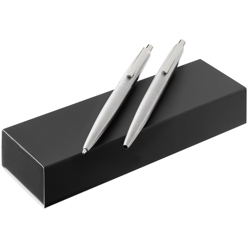 Набор из механического карандаша и ручки Poetica, серебристый Набор из механического карандаша и ручки Poetica, серебристый