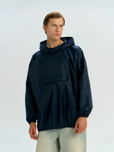 Дождевик-анорак Alatau, укороченный, темно-синий, единый размер Дождевик-анорак Alatau, укороченный, темно-синий, единый размер