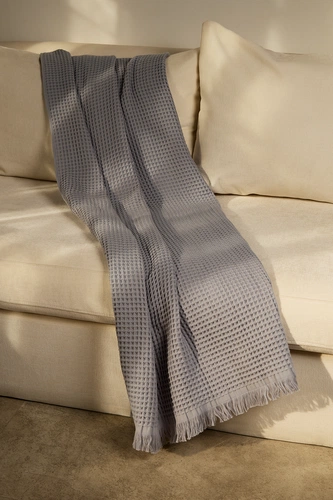 Плед вафельный Elenglect, светло-серый Плед вафельный Elenglect, светло-серый