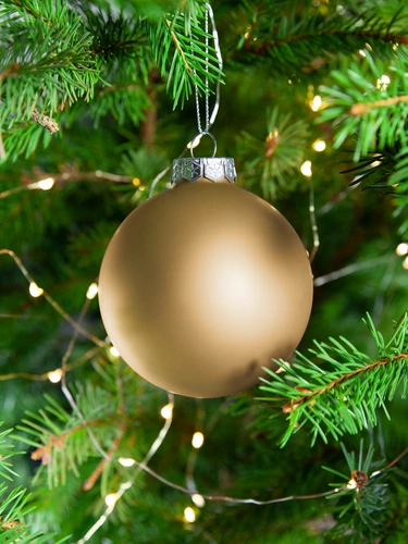 Елочный шар Finery Matt, 8 см, матовый золотистый Елочный шар Finery Matt, 8 см, матовый золотистый