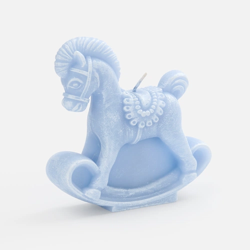 Свеча фигурная «Лошадка-качалка», голубая Свеча фигурная «Лошадка-качалка», голубая