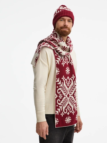 Шарф Wintertude L, красный с белым Шарф Wintertude L, красный с белым