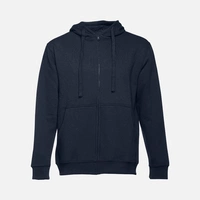 Толстовка мужская на молнии с капюшоном Amsterdam, темно-синяя