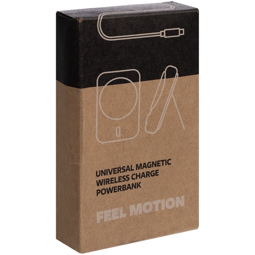 Универсальный магнитный аккумулятор Feel Motion, 5000 мАч, темно-синий Универсальный магнитный аккумулятор Feel Motion, 5000 мАч, темно-синий
