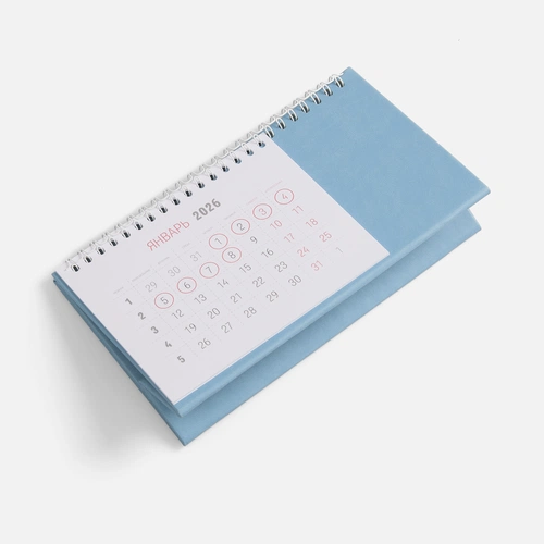 Календарь настольный Brand, голубой Календарь настольный Brand, голубой
