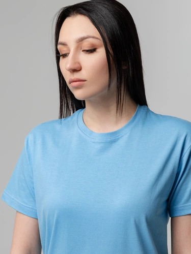 Футболка унисекс T-bolka 140, голубая Футболка унисекс T-bolka 140, голубая