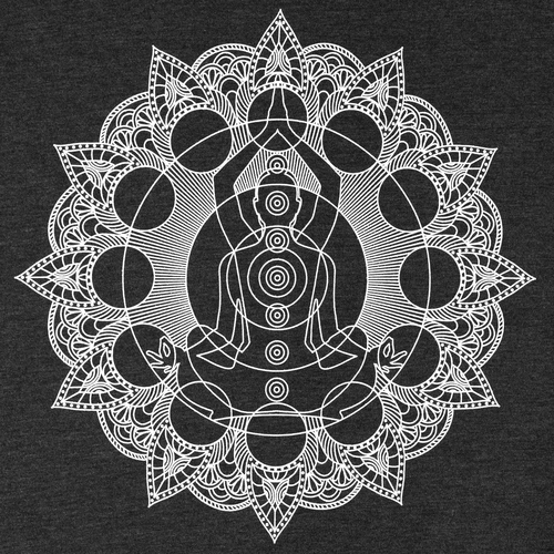 Футболка женская Chakraday, черный меланж Футболка женская Chakraday, черный меланж