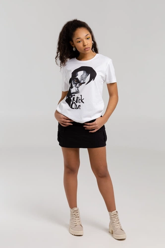 Футболка «Меламед. Nick Cave», белая Футболка «Меламед. Nick Cave», белая