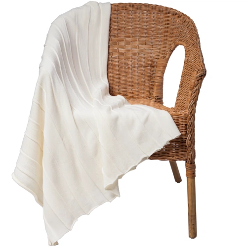 Плед Pleat, молочно-белый Плед Pleat, молочно-белый