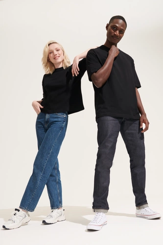 Футболка оверсайз мужская Boxy Men, черная Футболка оверсайз мужская Boxy Men, черная