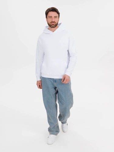 Худи оверсайз унисекс Outshine, белое Худи оверсайз унисекс Outshine, белое