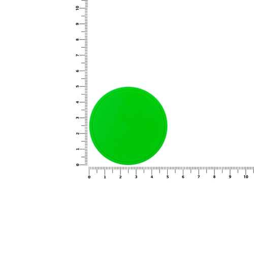 Лейбл из ПВХ Dzeta Round, L, зеленый неон Лейбл из ПВХ Dzeta Round, L, зеленый неон