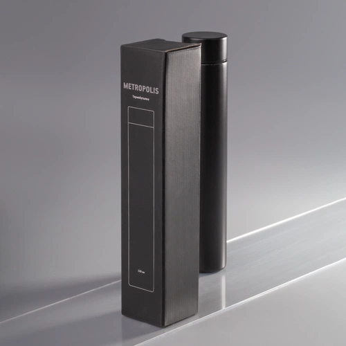 Термобутылка Metropolis, черная Термобутылка Metropolis, черная