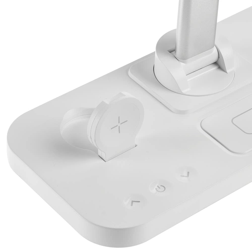 Настольная лампа с беспроводной зарядкой Power Light, белая Настольная лампа с беспроводной зарядкой Power Light, белая