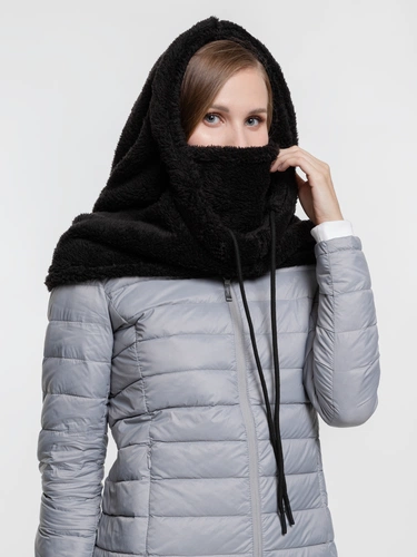 Балаклава-капюшон Flocky, черная Балаклава-капюшон Flocky, черная