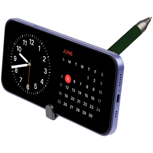 Ручка шариковая Standic с подставкой для телефона, зеленая Ручка шариковая Standic с подставкой для телефона, зеленая