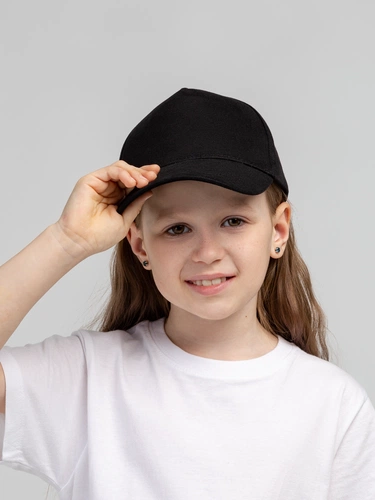 Бейсболка детская Standard Kids, черная Бейсболка детская Standard Kids, черная