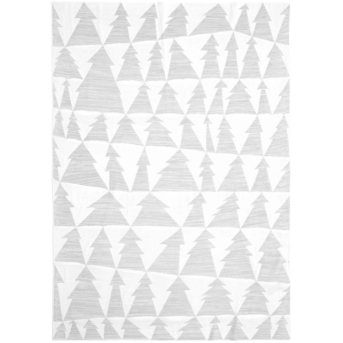 Плед «Танцующий лес», белый с серебристым Плед «Танцующий лес», белый с серебристым