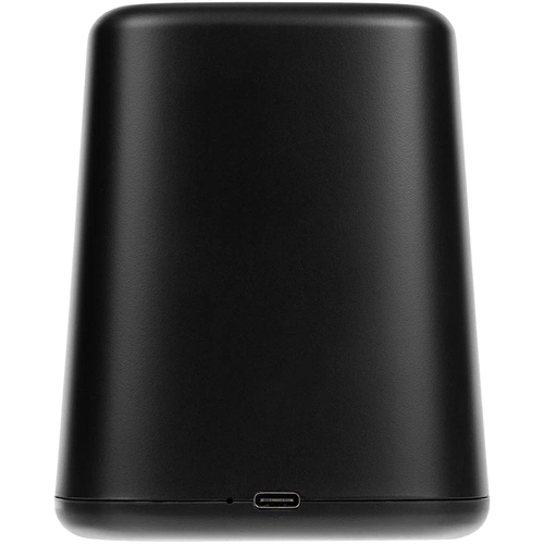 Настольный органайзер с зарядкой, лампой, вентилятором и подсветкой логотипа powerTower, черный Настольный органайзер с зарядкой, лампой, вентилятором и подсветкой логотипа powerTower, черный