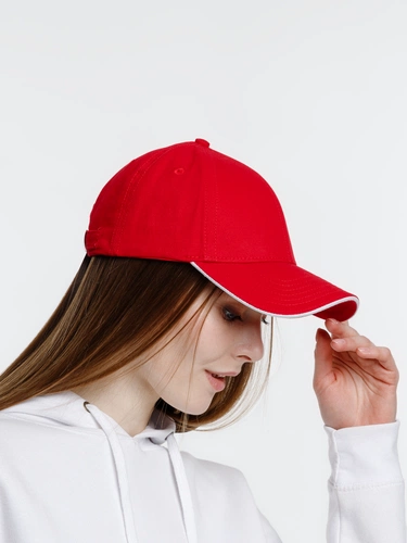 Бейсболка Spiker, красная с белым Бейсболка Spiker, красная с белым