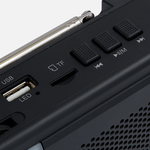 Bluetooth-колонка с радио Comradio, черная Bluetooth-колонка с радио Comradio, черная