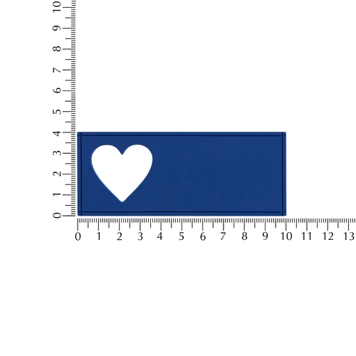 Лейбл из ПВХ с вырубкой «Сердце», синий Лейбл из ПВХ с вырубкой «Сердце», синий