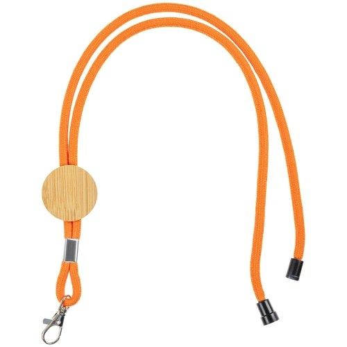 Шнурок для бейджа Tube Wood, оранжевый Шнурок для бейджа Tube Wood, оранжевый