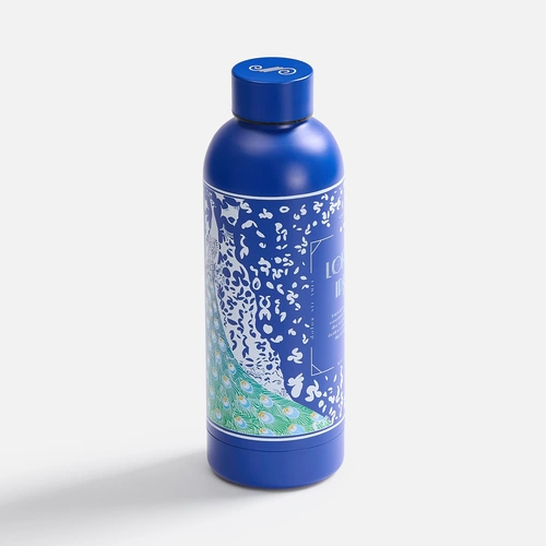 Термобутылка Glendale, синяя с нанесением Термобутылка Glendale, синяя с нанесением