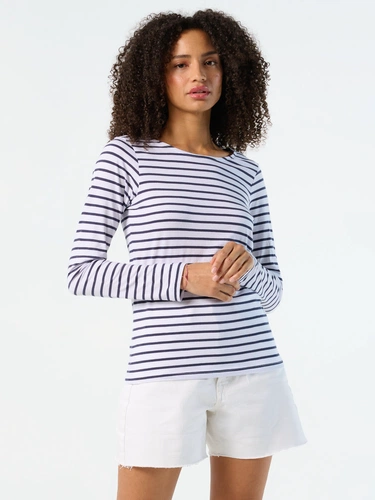 Футболка женская Marine Women, белая с темно-синим Футболка женская Marine Women, белая с темно-синим