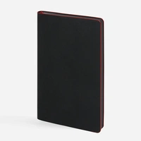 Ежедневник Trait, недатированный, черный с красным