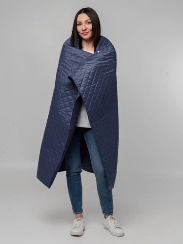 Плед-пончо для пикника SnapCoat, синий Плед-пончо для пикника SnapCoat, синий