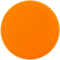 Лейбл из ПВХ Dzeta Round, L оранжевый неон