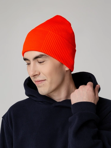 Шапка Real Rib, красно-оранжевая Шапка Real Rib, красно-оранжевая