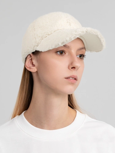 Бейсболка Oblako, утепленная, молочно-белая Бейсболка Oblako, утепленная, молочно-белая