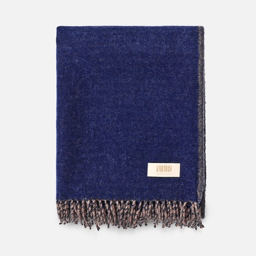 Плед Devika, синий с бежевым Плед Devika, синий с бежевым