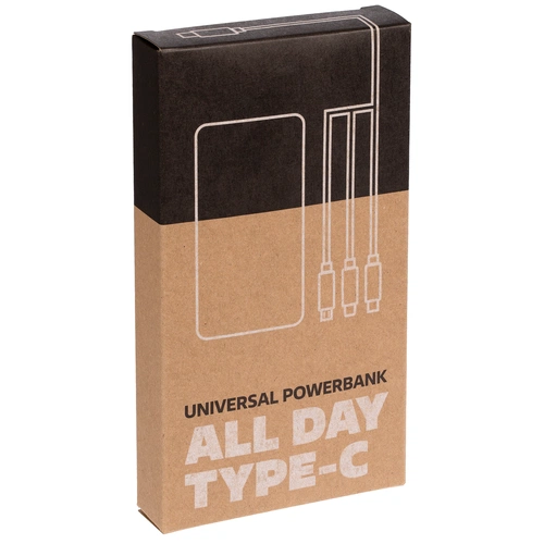 Аккумулятор Uniscend All Day Type-C 10000 мAч, черный Аккумулятор Uniscend All Day Type-C 10000 мAч, черный