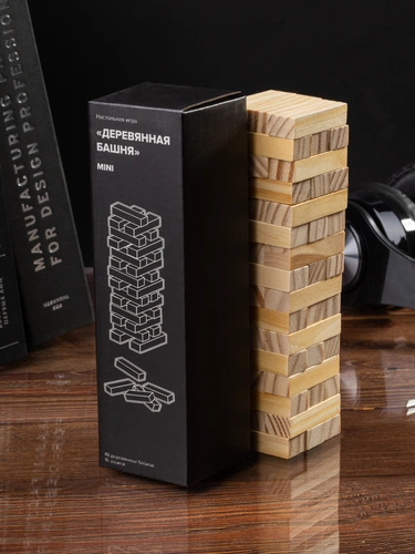 Игра «Деревянная башня мини», неокрашенная Игра «Деревянная башня мини», неокрашенная