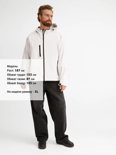 Куртка мужская с капюшоном Replay Men 340, белая Куртка мужская с капюшоном Replay Men 340, белая