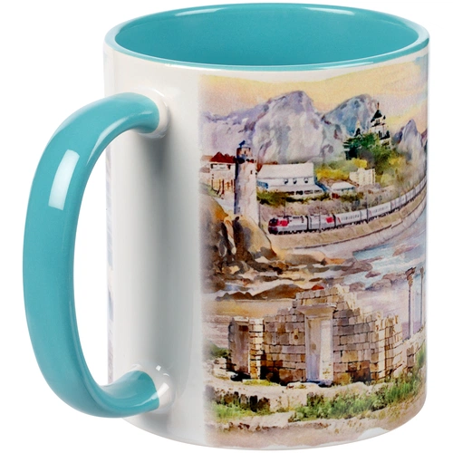 Кружка Promo Plus для сублимационной печати, бирюзовая Кружка Promo Plus для сублимационной печати, бирюзовая