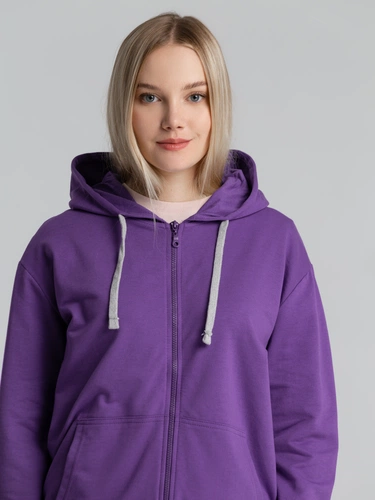 Толстовка на молнии с капюшоном Unit Siverga, фиолетовая Толстовка на молнии с капюшоном Unit Siverga, фиолетовая