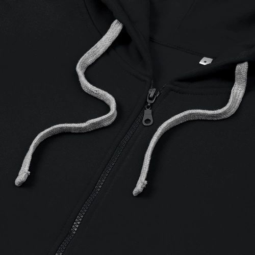 Толстовка на молнии с капюшоном Unit Siverga Heavy, черная Толстовка на молнии с капюшоном Unit Siverga Heavy, черная