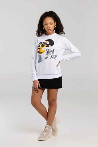 Толстовка «Меламед. Stevie Wonder», белая Толстовка «Меламед. Stevie Wonder», белая