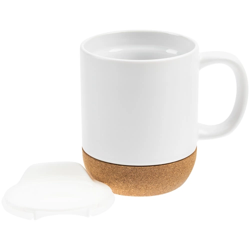 Кружка с пробковой подставкой Corky Walk для сублимационной печати, матовая, белая Кружка с пробковой подставкой Corky Walk для сублимационной печати, матовая, белая