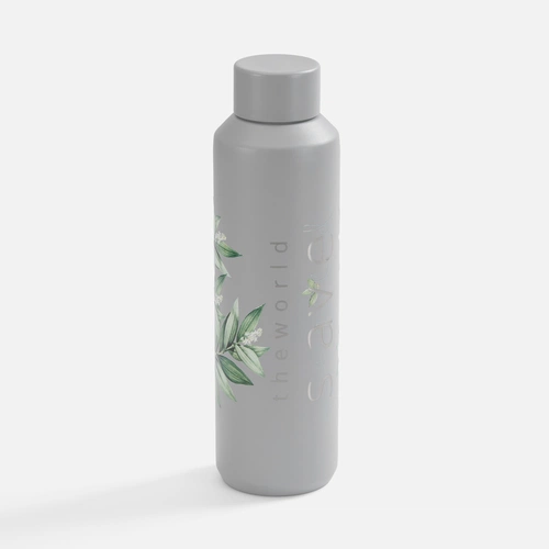 Термобутылка Tampa, серая с нанесением Термобутылка Tampa, серая с нанесением